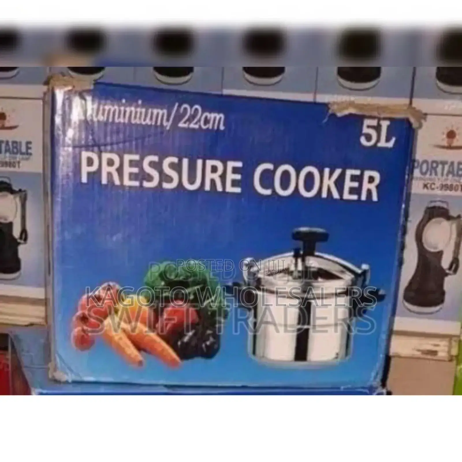 22cm. 5litres. New 5l Manula Pressure Cooker