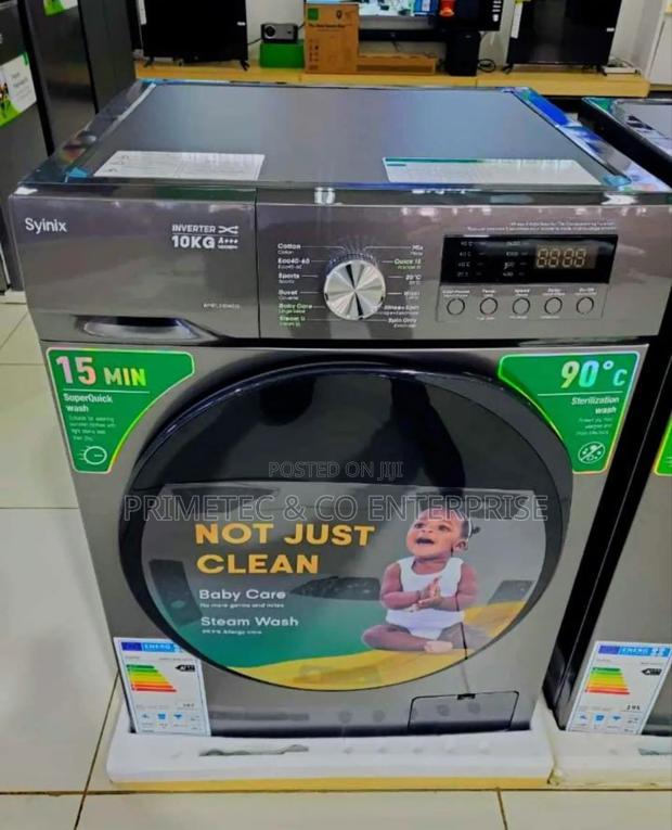 Syinix Front Load Washing Machine 10kg Wash and Spin.
