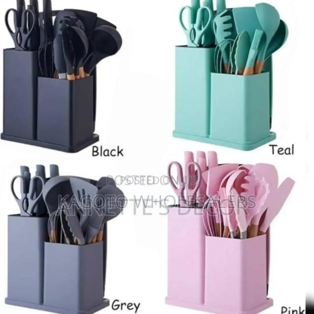 All Colours Available -19pcs Silicon Spoon