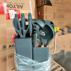 Colour Dark Green - 19pcs Silicon Spoon
