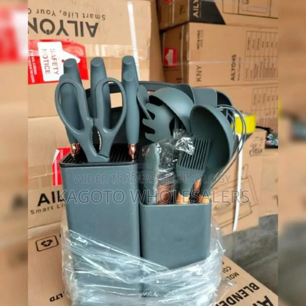 Colour Dark Green - 19pcs Silicon Spoon