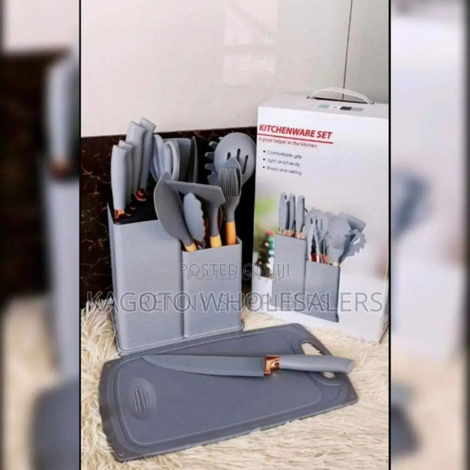 Colour Grey - 19pcs Silicon Spoon