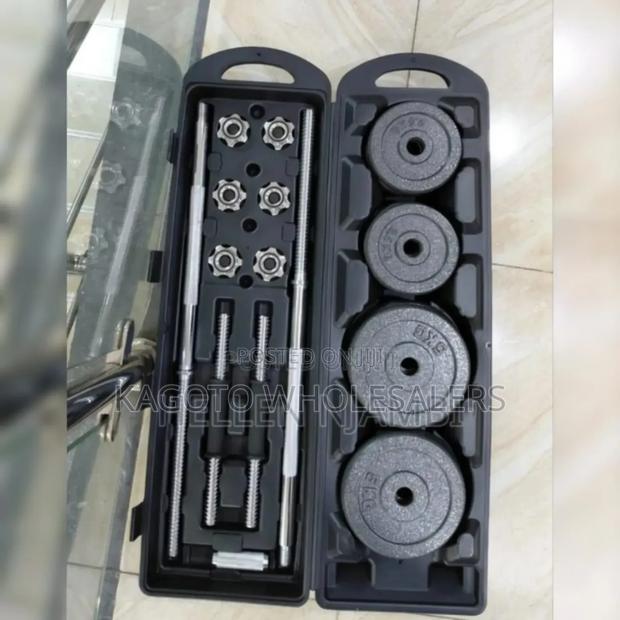 With Long Barbel - 50kgs Dumbells Set