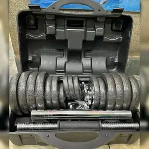 Cased. With Case. Chrome 30kgs Dumbells