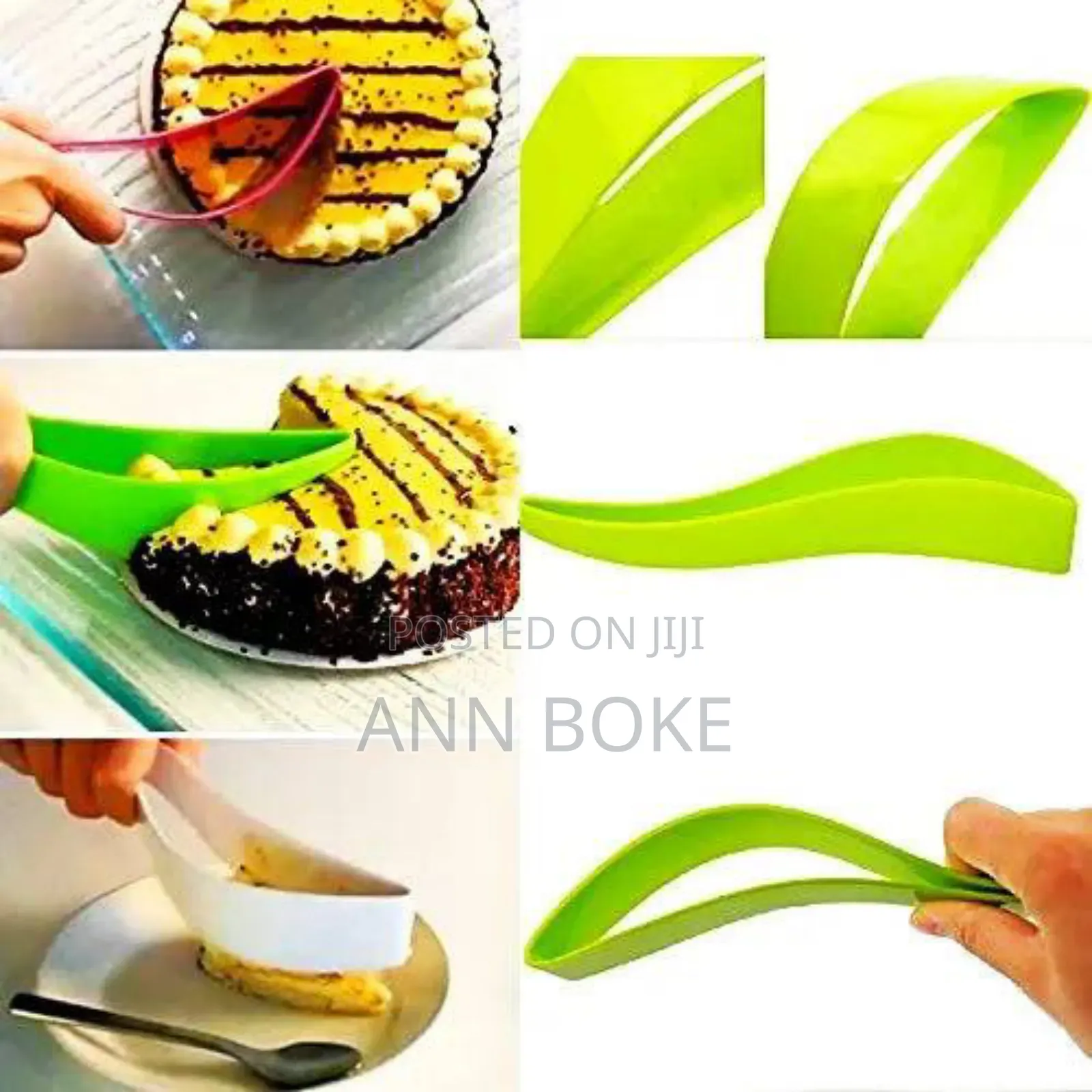 *Plastic Curve Cake Server Tool Now in Green Colour