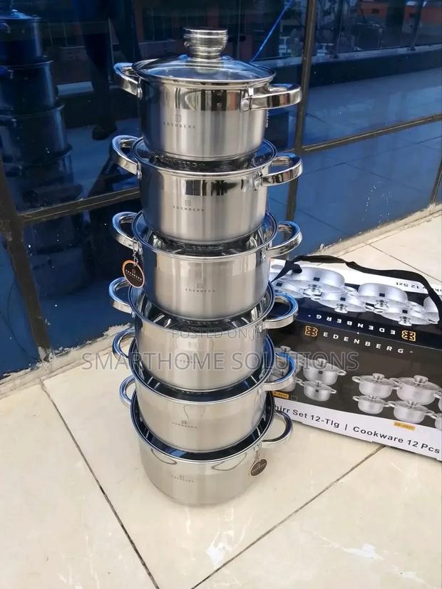 Edenberg 12pcs Stainless Steel Cookware Set Heavy Sufurias