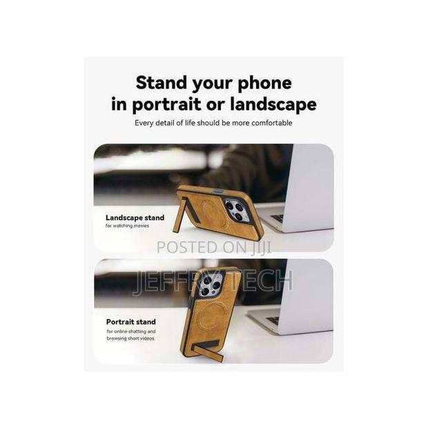 iPhone 14 Promax, Magnetic Cover With Hidden Holder Stand - thumbnail 3