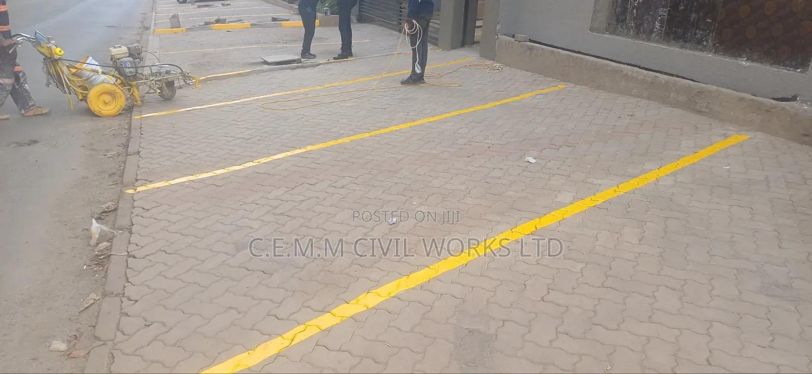 Roadmarking of Parking Lots