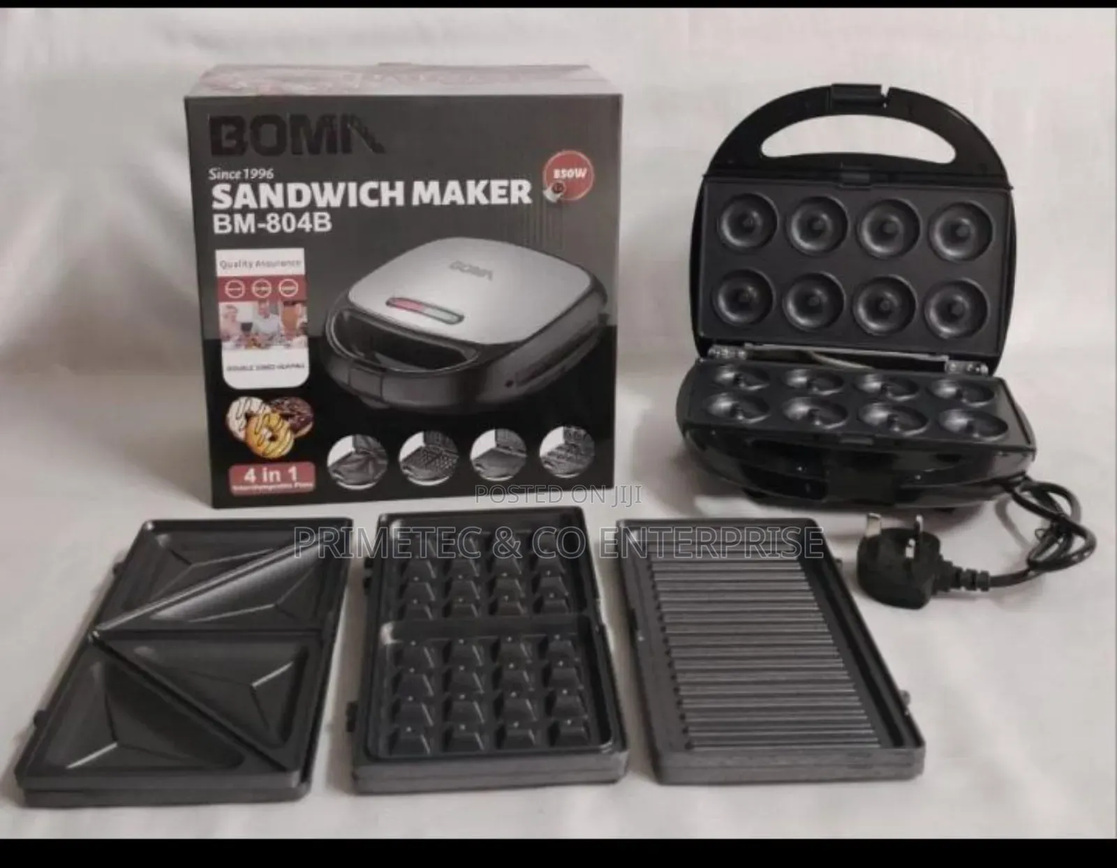 Boma 4in1 Sandwich,Grill,Doughnut, and Waffle Maker