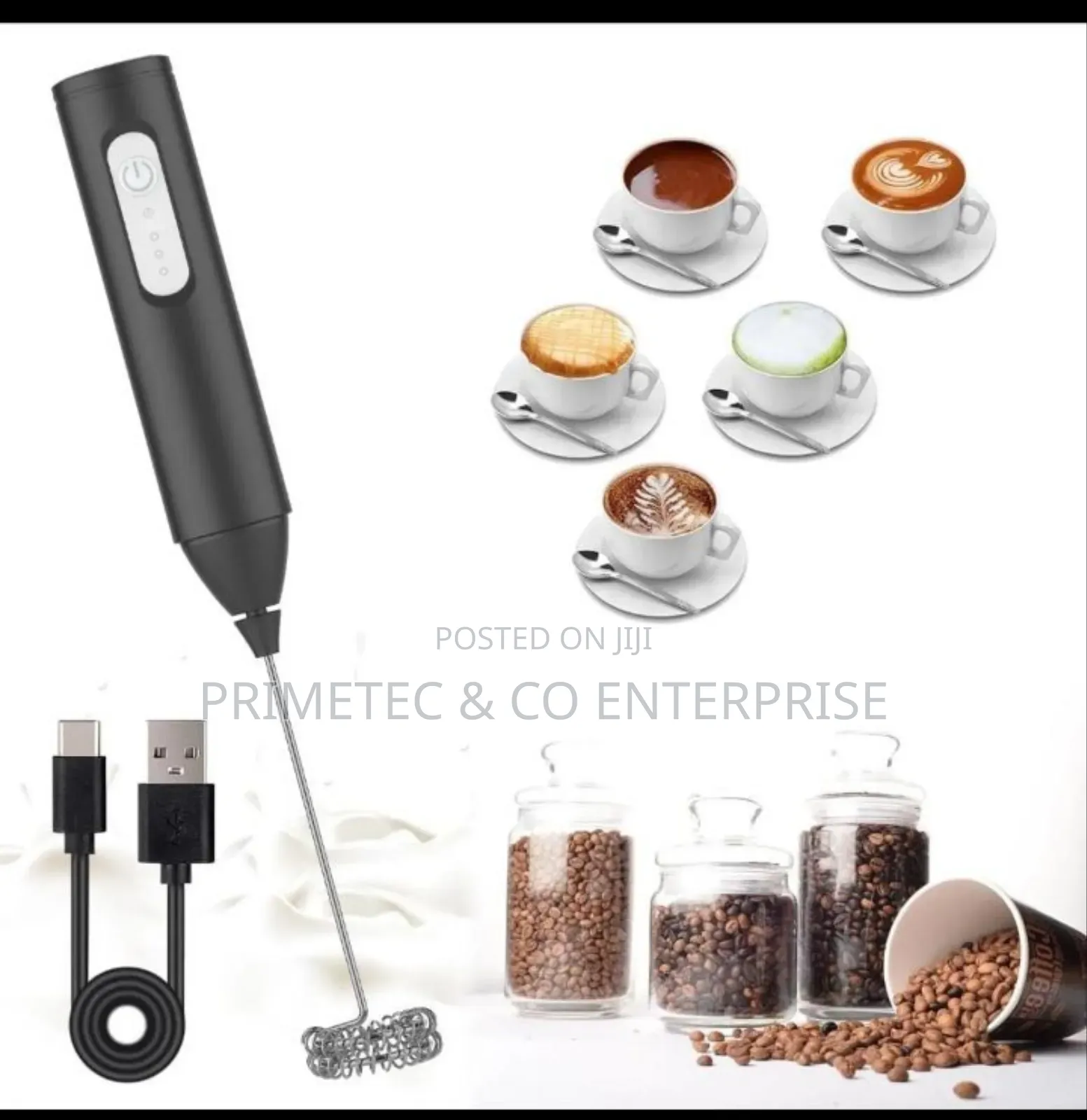 Mini Milk Frother Usb Rechargeable 3 Speeds Foam Maker.
