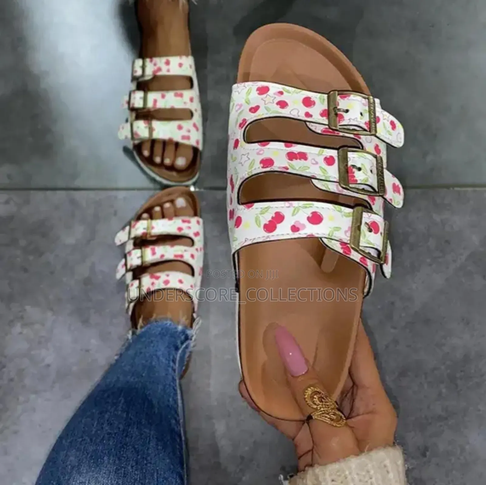 Executive Ladies Floral Open Shoes
