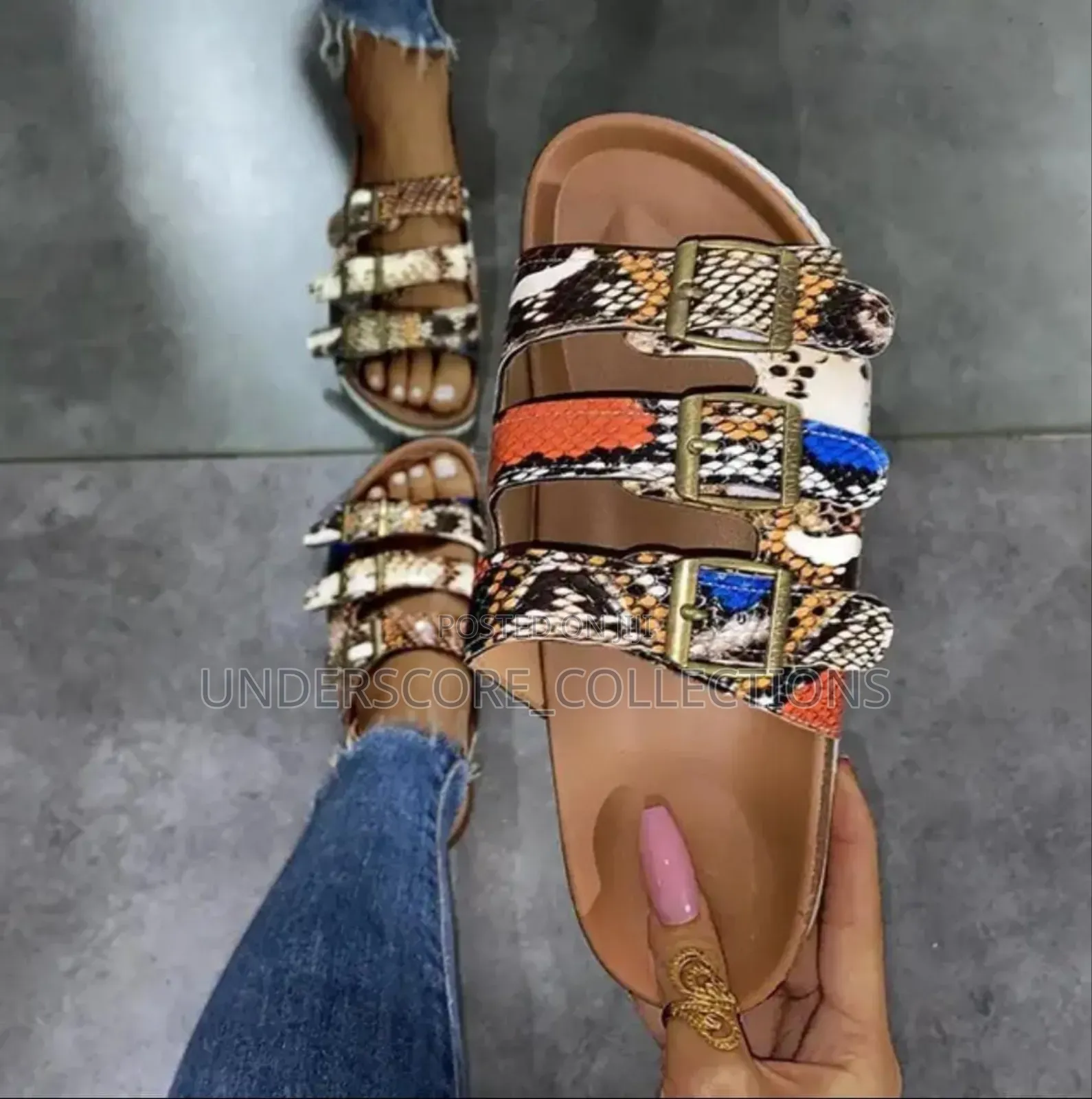 Animal Print Ladies Buckle Shoe