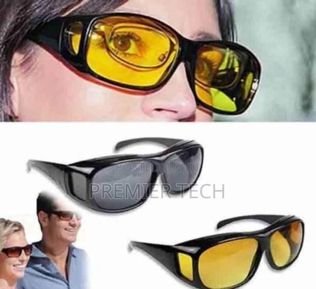 2pcs Set Dark ,Coloured Anti Glare Night Vision Goggles