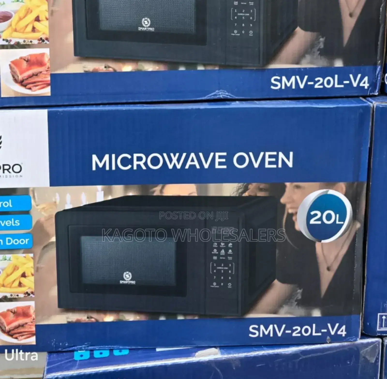 20 Litres Smart Pro Digital Black Microwave Oven Smv20
