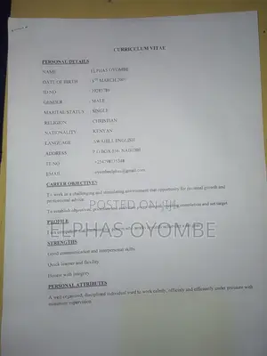 Part-Time Weekend CV