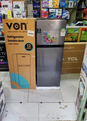 Von 136litres Double Door Refrigerator Vn-Dd/136