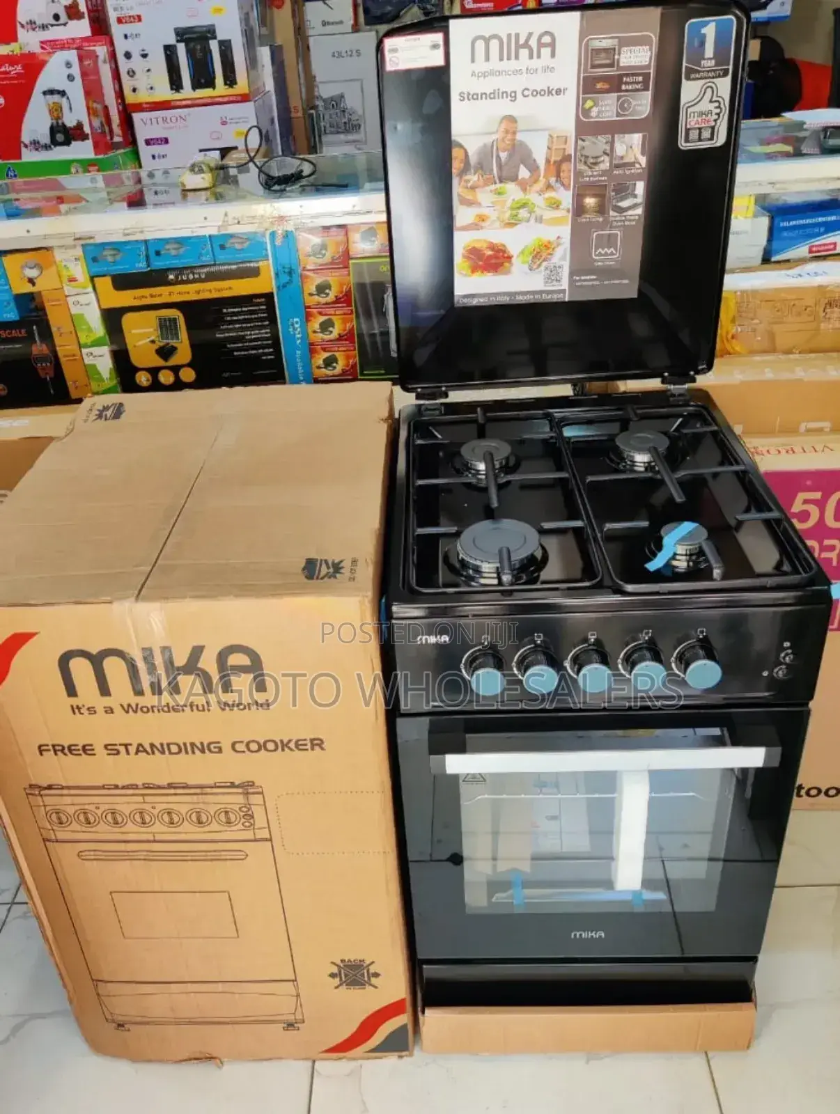 *Mika Standing Gas Cooker All *Gas 50*60 4gas Mk/4g