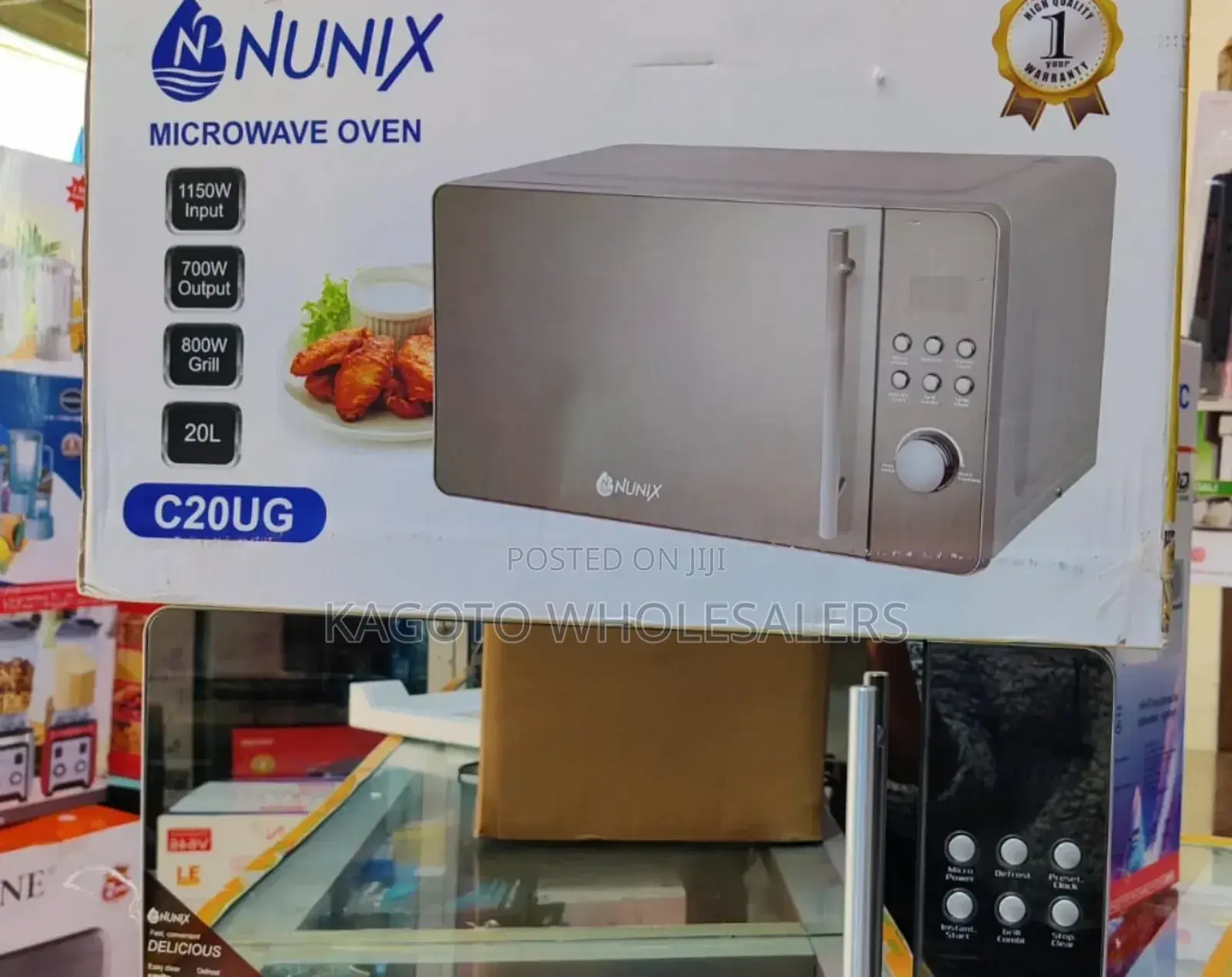 Nunix Microwave 20l *Digital Glass Door + Grill N/G-20