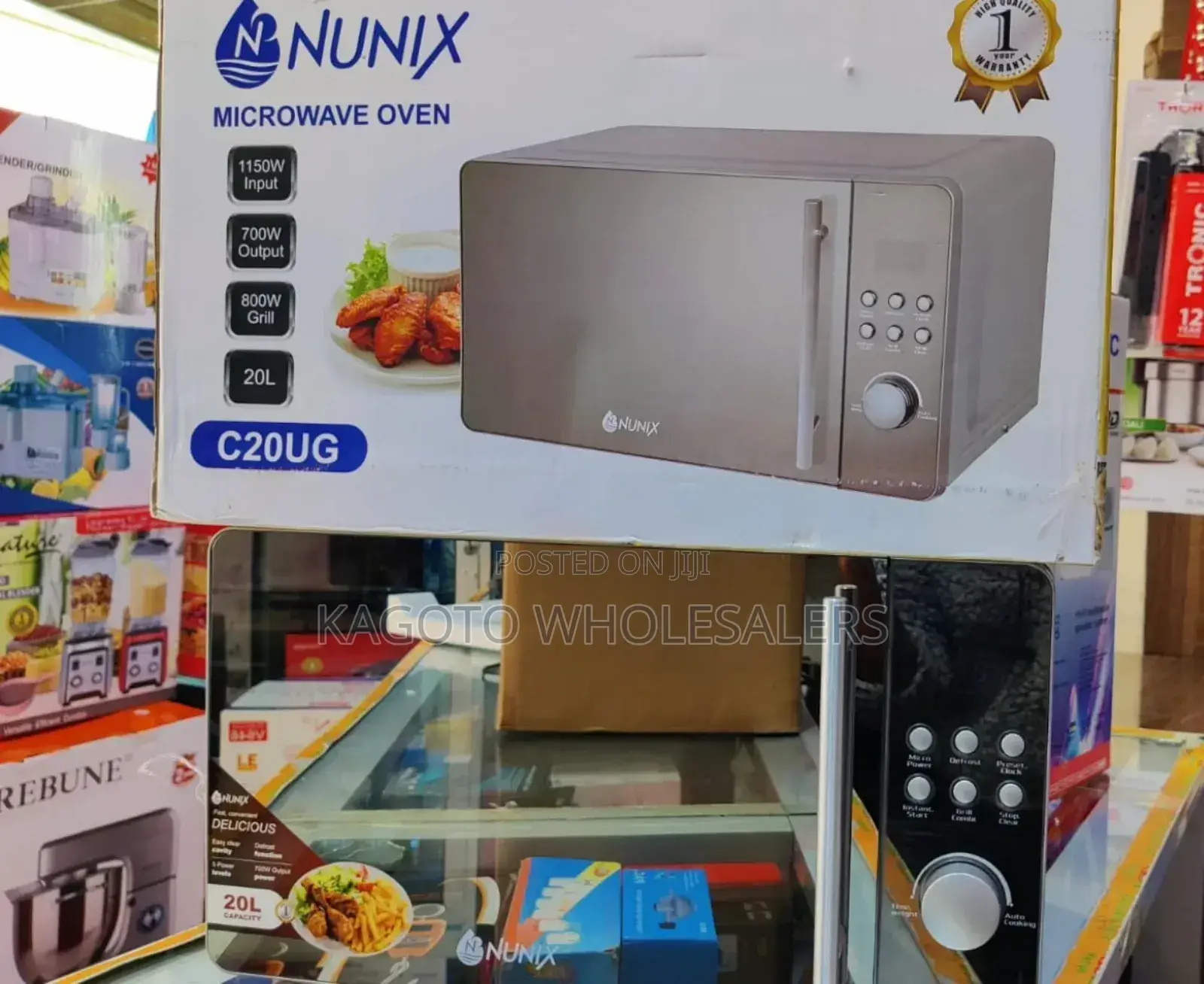 Nunix Microwave 20litres *Digital Glass Door + Grill N/G-20
