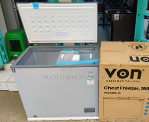 198litres Von Chest Deep Freezer / Silver Color Vf/R/168