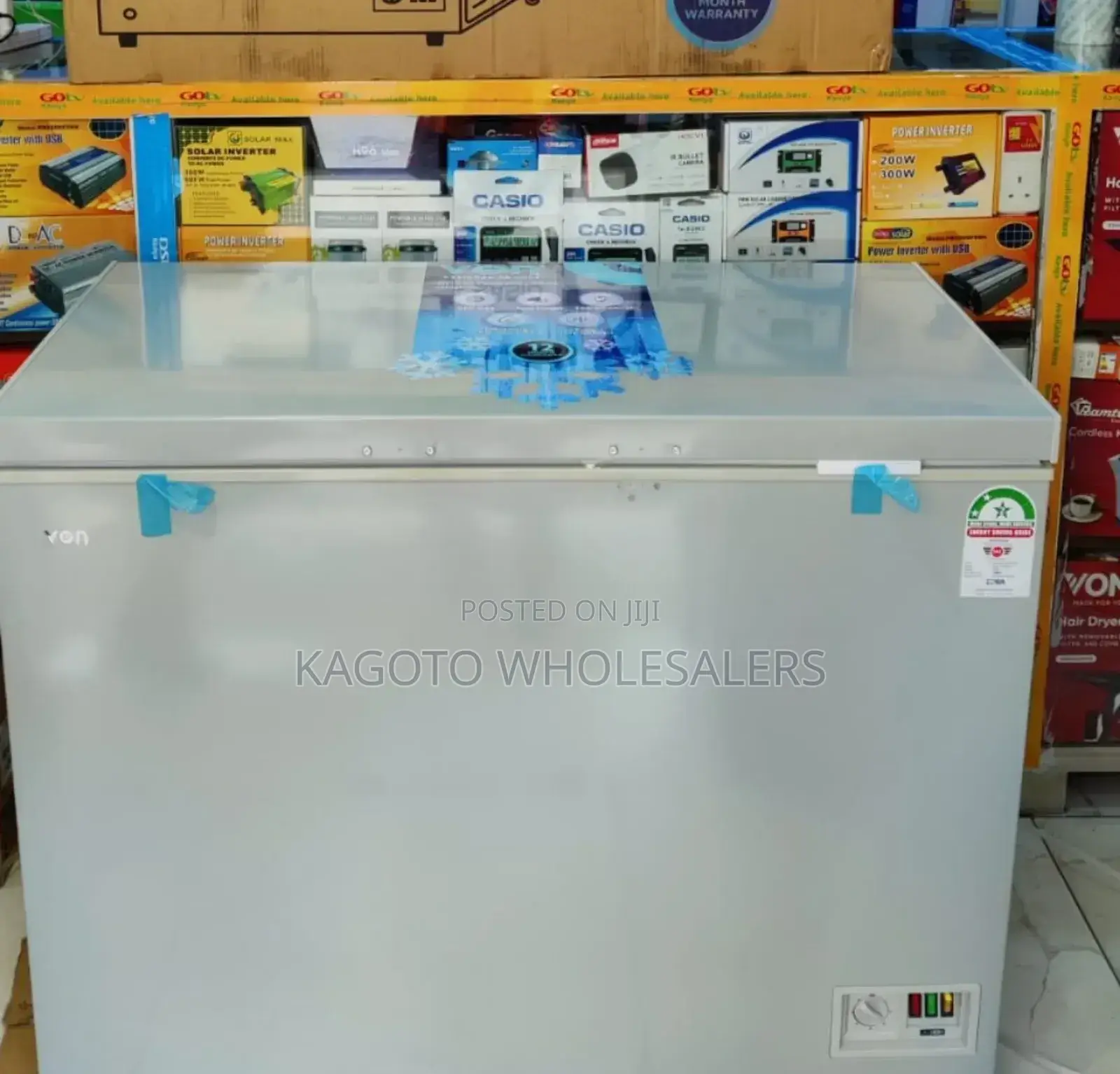 250litres Von Chest Deep Freezer / Silver Color Vf/R/250