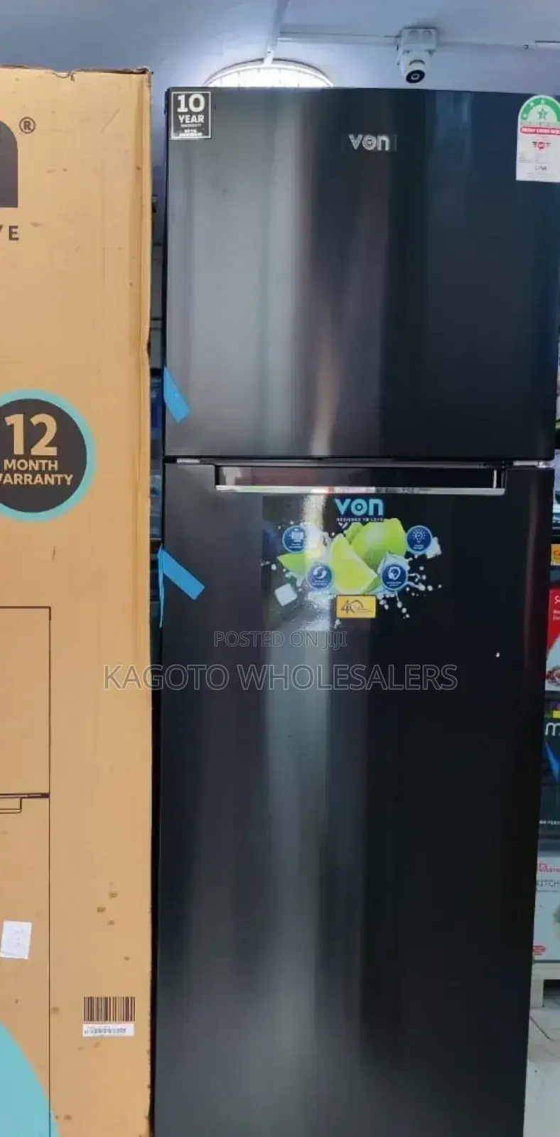 Von Fridge 220litres Nofrost Double Door Refrigerator B/D-Fr