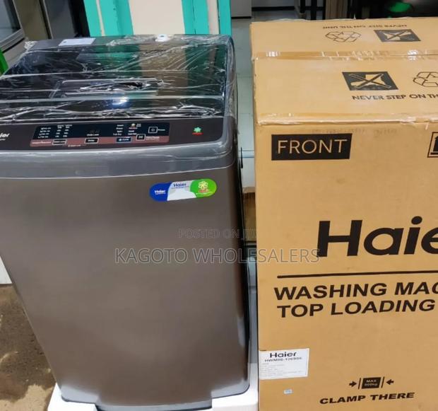 Haier 8kg Washing Machine Top Load Full Auto *Dark Grey