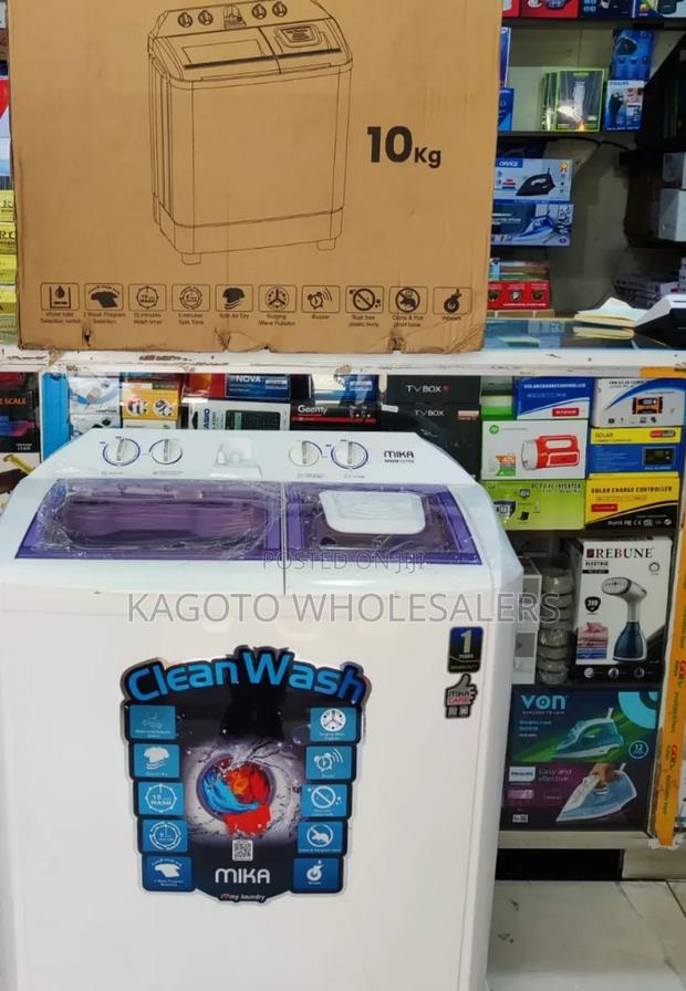 Mika Washing Machine Twin Tub 10kg With Air Dryer *Turbo W10