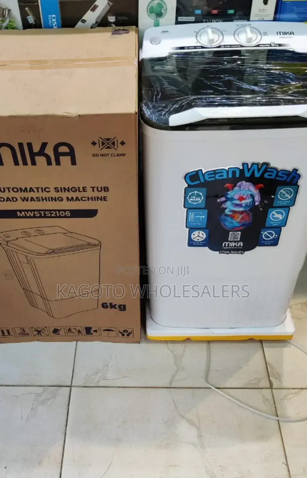 6kgs Mika Washing Machine Top Load Single *Tub Model: Mwst6