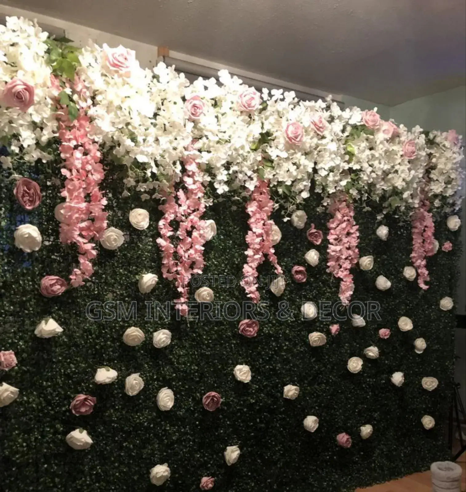Artificial Wall Hedges With Hanging Flowers Each