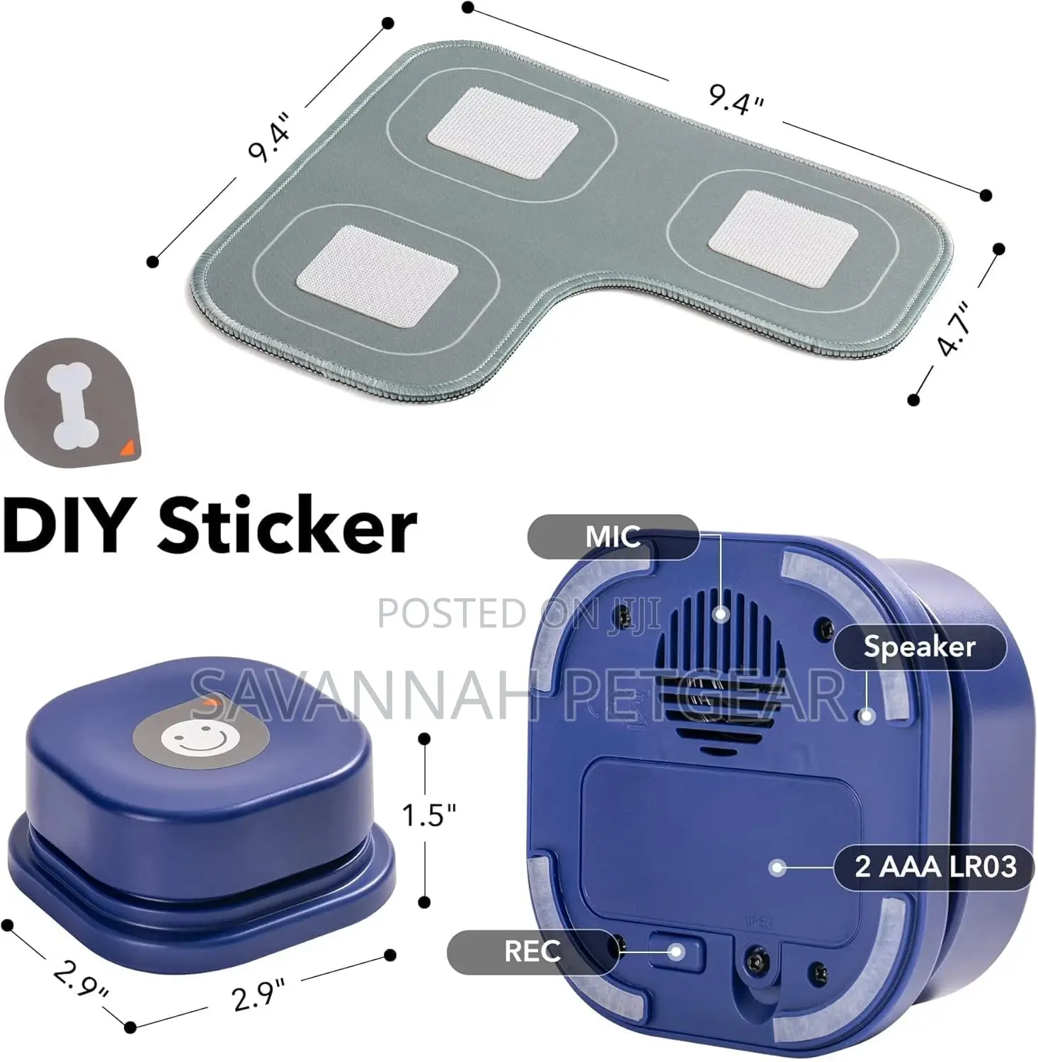 Dog Communication Talking Buttons Pet Sound Training -6 Pack