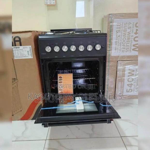 With Grilled Oven and Lights. Mika 58by58 Standing Cooker - main view