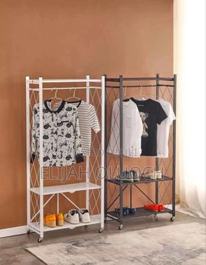 Foldable Clothing Storage Rack – Metal Carbon Steel - thumbnail 2