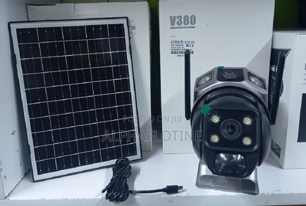 4g Dual Lens Solar Camera With Backup Battery V380 Pro App