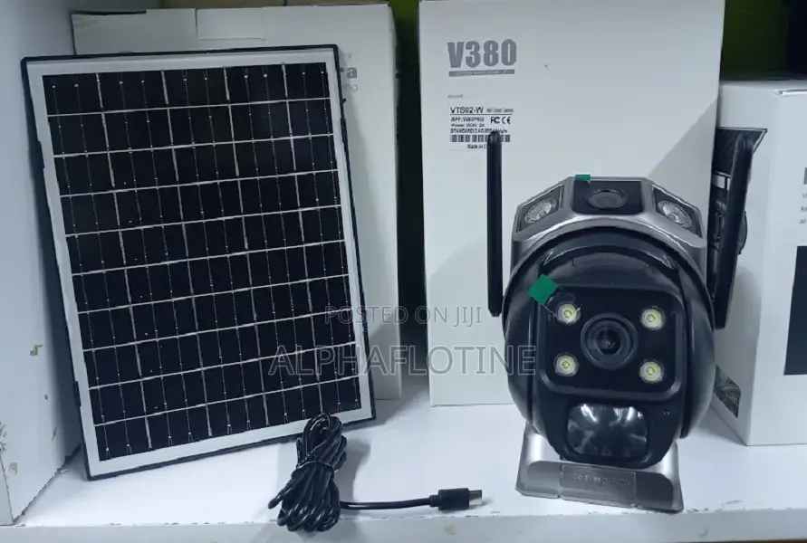4g Dual Lens Solar Camera With Backup Battery V380 Pro App