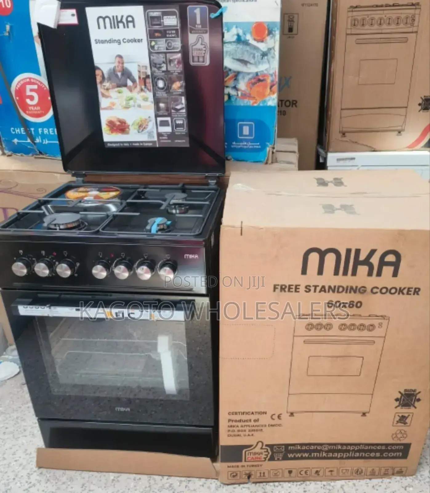 Mika 60 by 60 Standing Cooker 3+1