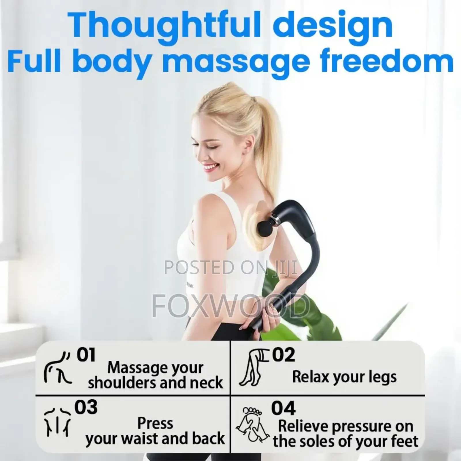Fascial Gun Massager Handle And Elbow 3 Modes And 6 Gears