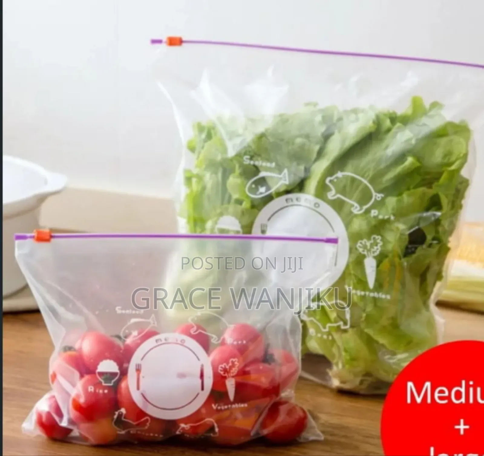 Zip Locks Recyclable Fruit and Vegetables