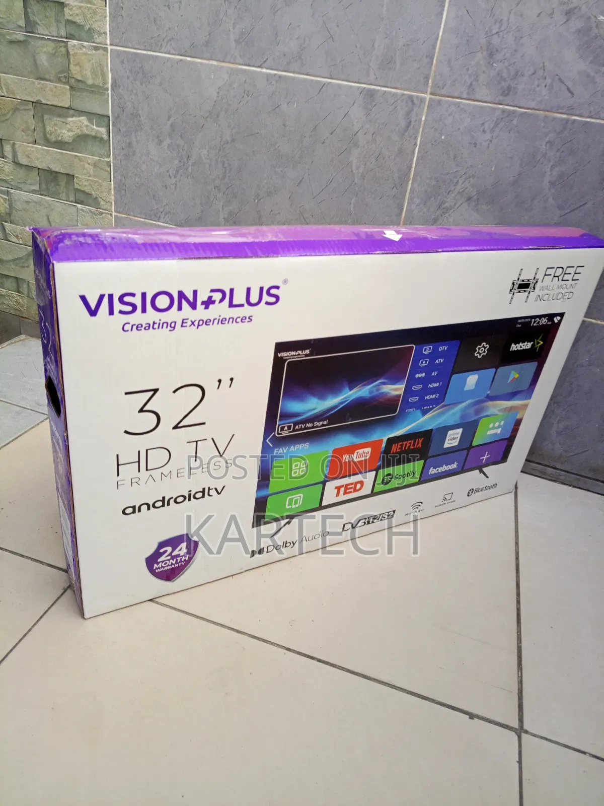 Vision 32inch Vp8832 Smart Frameless Android Tv