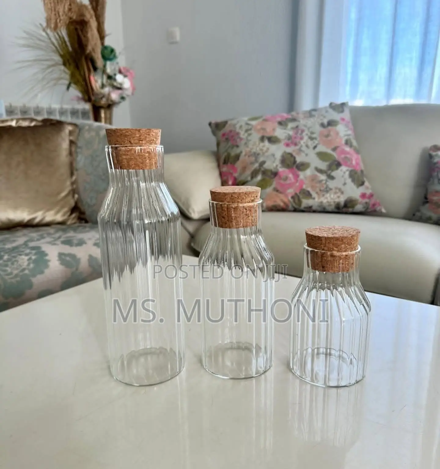 Borosilicate Glass Storage Jar With Acacia Wooden Cork Lid