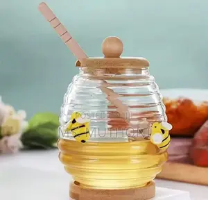 420 Ml Honey Canister Container Lid and Stiring Rod