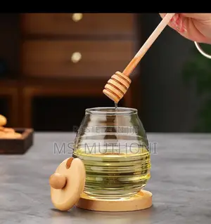 420 Ml Honey Canister Container Lid and Stiring Rod