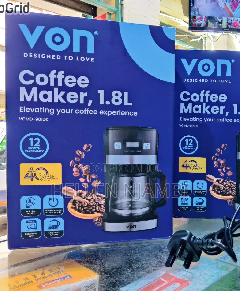 Von VCMD-901dk Digital 1.8l Anti Drip Coffee Maker