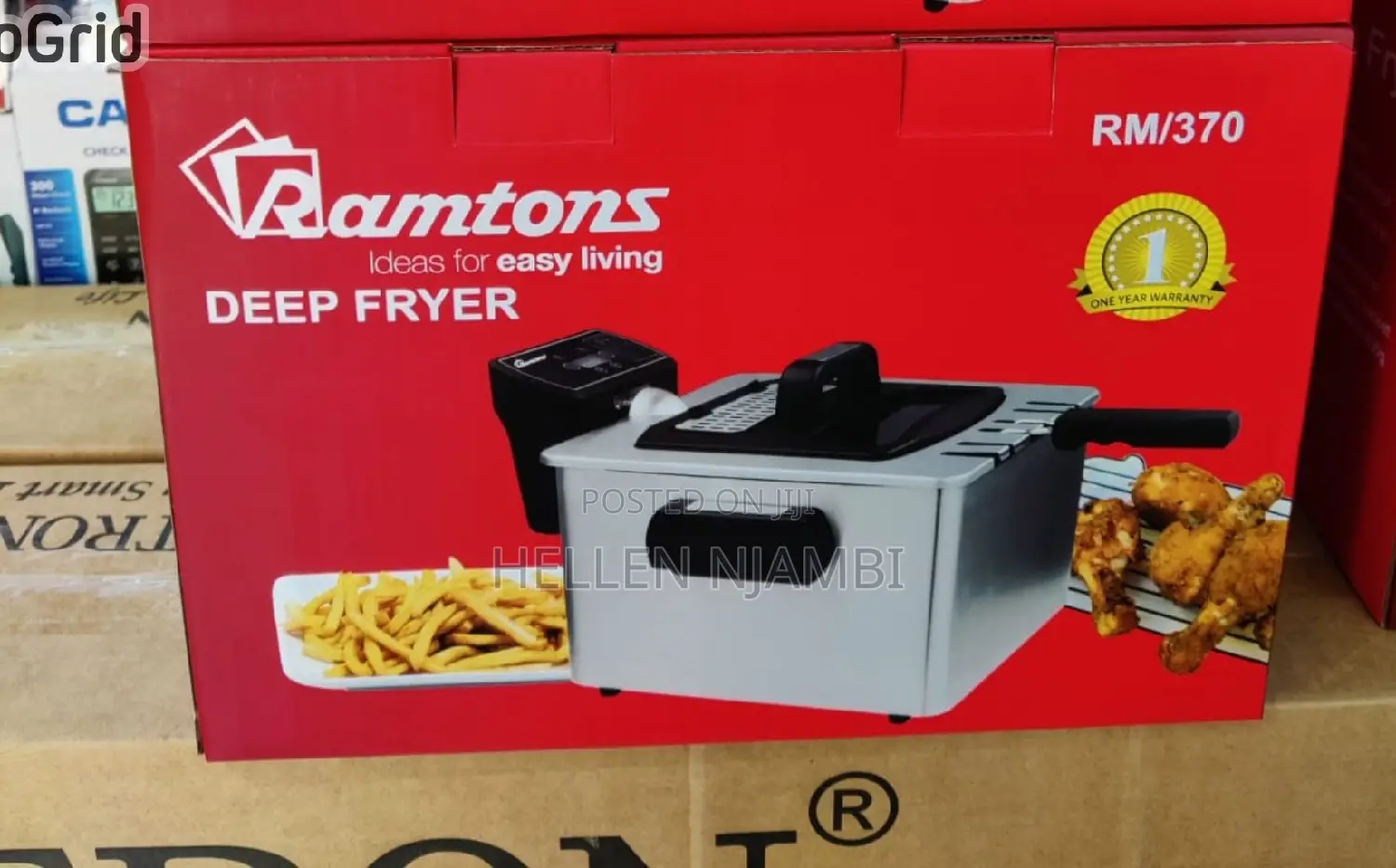 Ramtons Rm-370 Double Deep Fryer- 4.5ltrs
