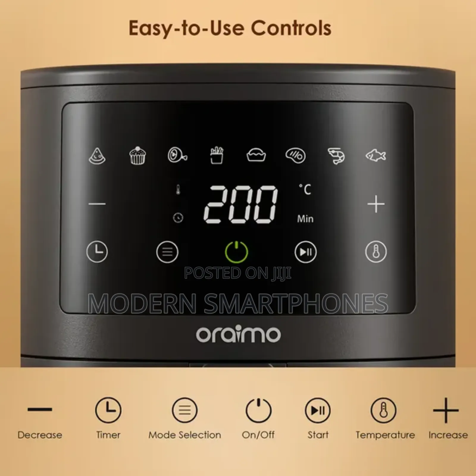 Oraimo Smartairfryer 2 3.5l 1500w Touch Control Air Fryer