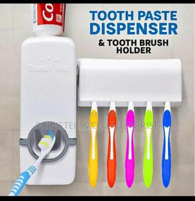 Toothpaste Dispenser Toothbrush Holder(5 Slots) - main view
