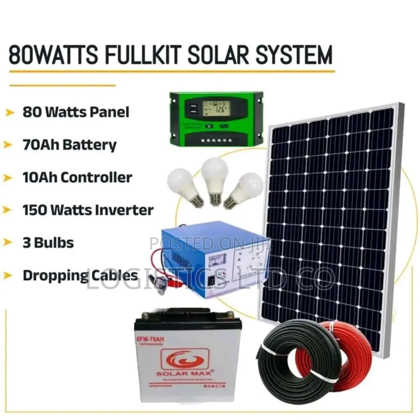 80watts Fullkit Solar System