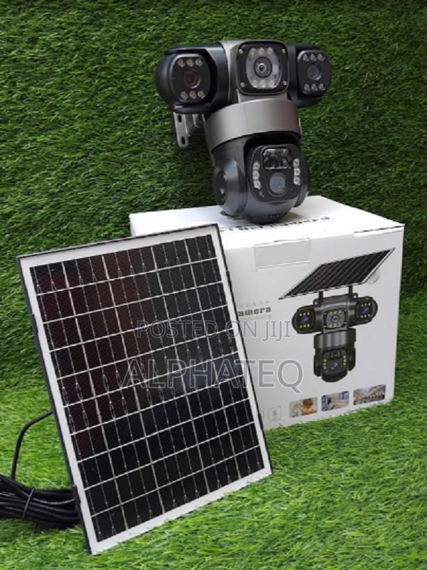 V380 Solar-Powered Outdoor Camera Triple Lens Motion Sensor - main view