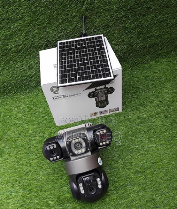 V380 Triples-Lens Outdoor 4g Camera With Solar Panel Camera - main view