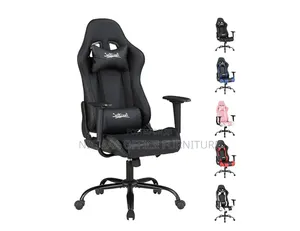 Gaming Chair: Ergonomic Puleather Gaming Chair With Headrest